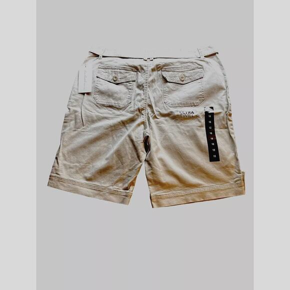 Bermuda Shorts 18 Woman's Vanilla New With Tags Gloria Vanderbilt Khaki Unltd. - Picture 3 of 11